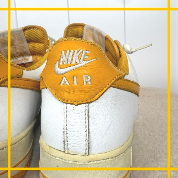 Vintage Y2K Nike Air Force 1 Low White Canyon Gold Mens 11.5‎ Sneakers 2002 - Picture 3 of 14